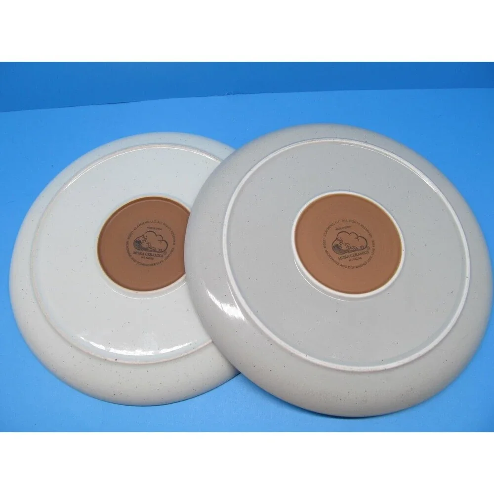 Mora Ceramics Hit Pause Set Of 2 Speckled 10 1/8